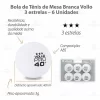 Bola Tênis de Mesa Branca 6 Unidades Vollo 3 Estrela VT611-3